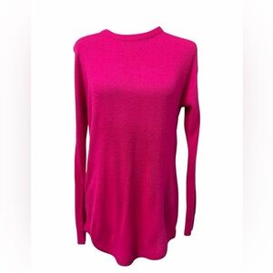 Sweet Romeo Vibrant Barbie Pink Long Sleeve Sweater size Medium